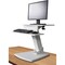 Kantek Desktop Sit to Stand Computer Workstation w/Base, White STS810W - alternate 5